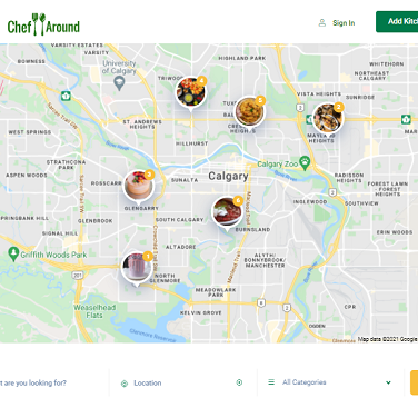 Website for a food providers in Calgary